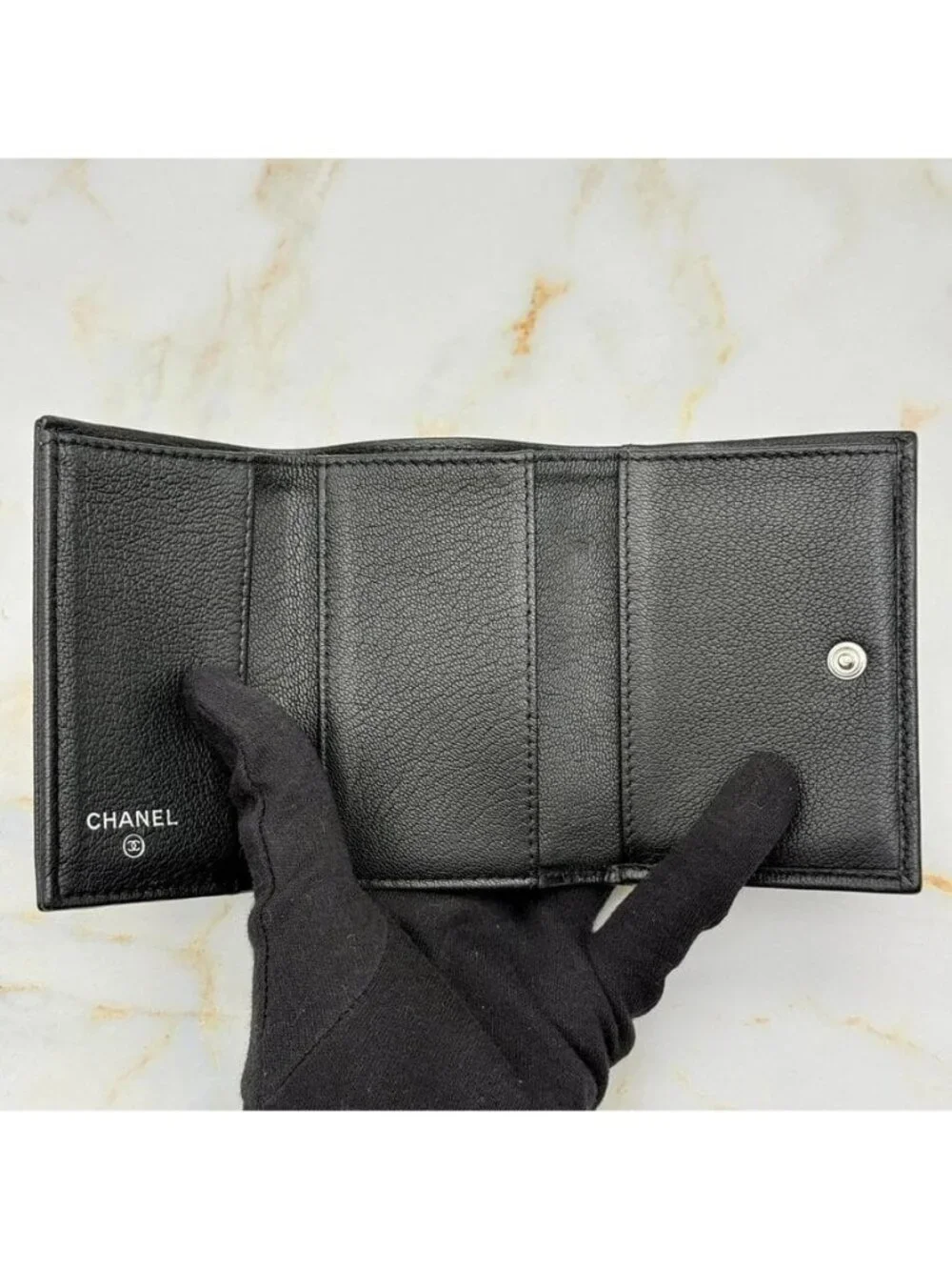 Chanel Ski Motif Trifold Wallet
